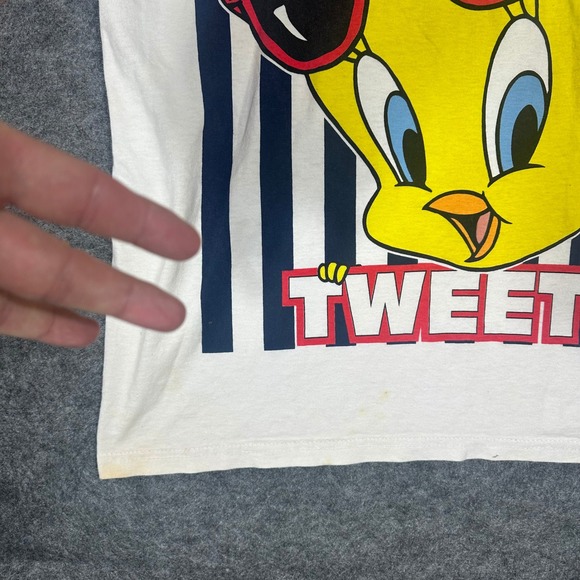 Mens Looney Tunes Tweety Bird Tank Top‎ Graphic Tee Vintage 1996 Large - Picture 9 of 15